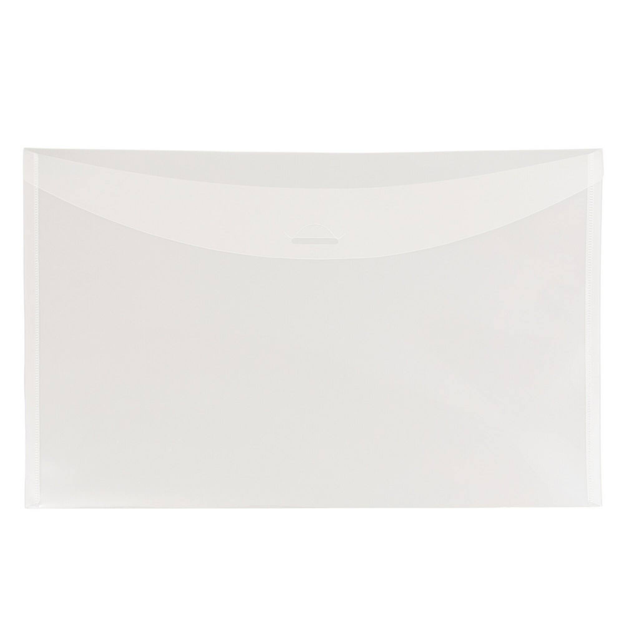JAM Paper 6" x 9" Clear Plastic Tuck Flap Closure Envelopes, 12ct.